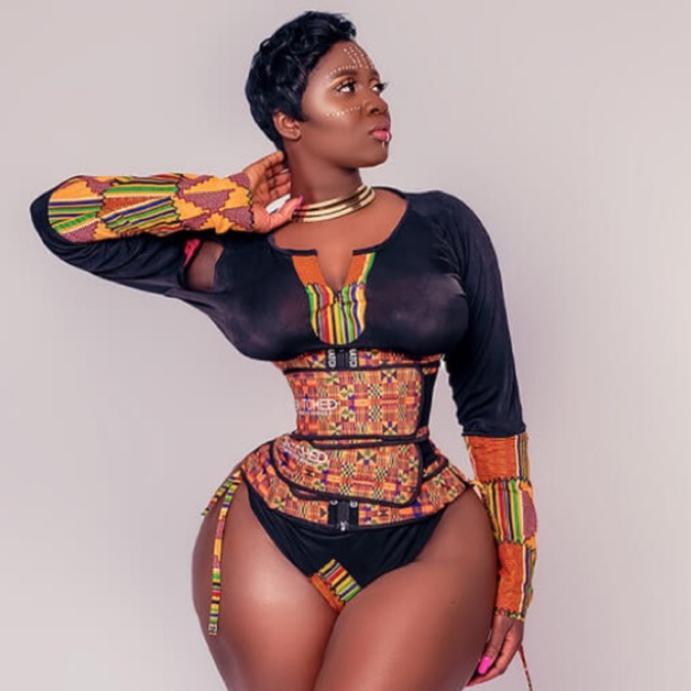 Snatched by princess shyngle African double strap waist trainer